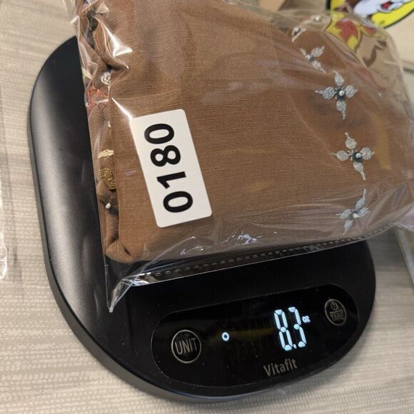 Talbots Sz 16 Linen Silk Blend Light Brown Floral Embroidered Side Slit Skirt - Picture 13 of 13